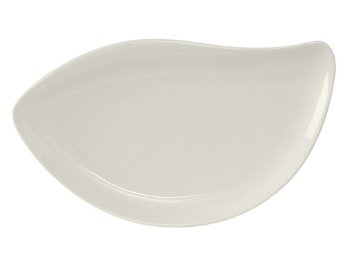 Tuxton AMU-651 Ceramic Pearl White Free form Leaf Platter (6 Each Per Case)