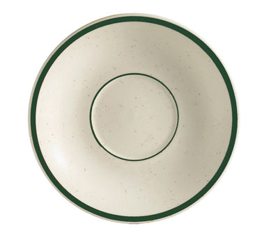 CAC China CES-2 6" Dia. American White Ceramic Round Emerald Saucer (3 Dozen Per Case)