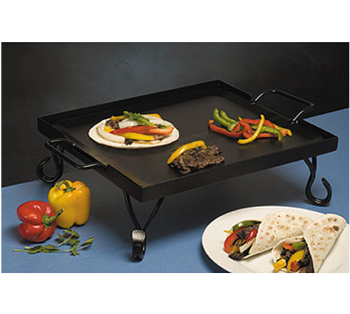 American Metalcraft GS16 16" W x 13.5" D x 5" H Wrought Iron Black Griddle
