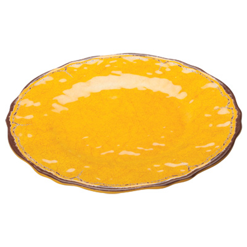 Winco WDM001-601 9" Plastic Yellow Round Plate (24 Each Per Case)
