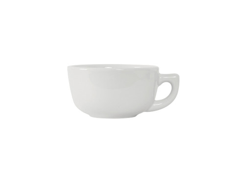 Tuxton GLP-180 4-3/4" 14 Oz. Porcelain Porcelain White Round Cappuccino Cup (2 Dozen Per Case)