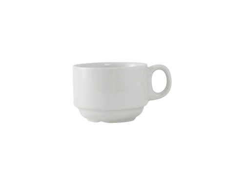 Tuxton ALF-0703 3-1/4" Porcelain Porcelain White Cup (3 Dozen Per Case)