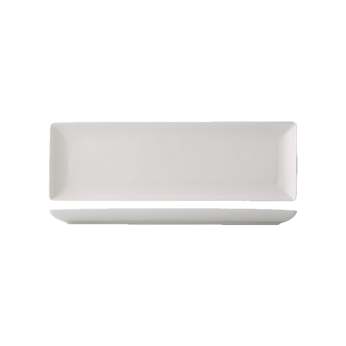 CAC China VCT-413 Bone White Porcelain Rectangular Victoria Tray (1 Dozen)