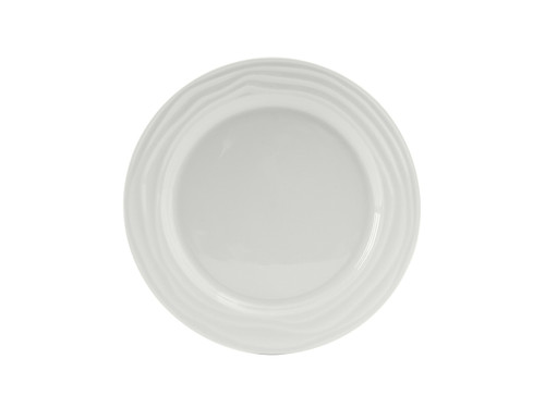 Tuxton GDP-003 7-1/2" Porcelain Porcelain White Round Plate (2 Dozen Per Case)