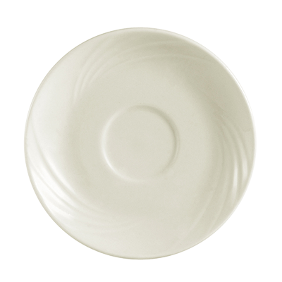 CAC China GAD-2 5.5" Dia. Bone White Porcelain Round Garden State Saucer (3 Dozen Per Case)