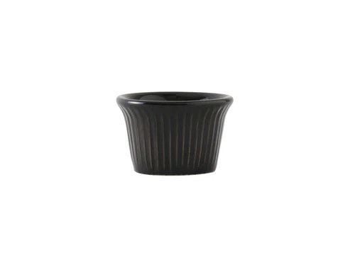 Tuxton BBX-0152 2-1/4" 1-1/2 Oz. Ceramic Black Round Ramekin (4 Dozen Per Case)