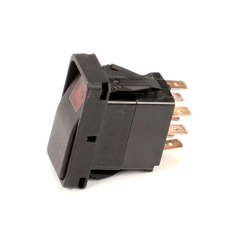 300278-CLE SWTCH;ROCKER;DPDT;ON/OFF RED L