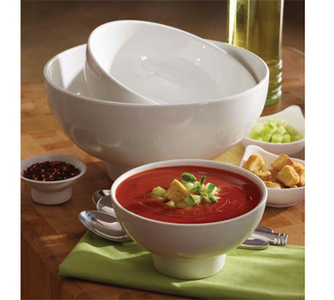 American Metalcraft PFB10 10" 124 Oz. Porcelain White Round Prestige Bowl
