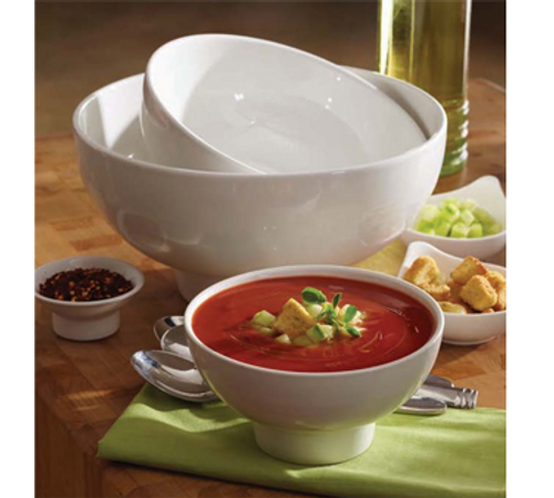 American Metalcraft PFB10 10" 124 Oz. Porcelain White Round Prestige Bowl