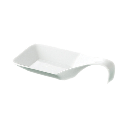 CAC China PTS-44 1 Oz. Super White Porcelain Square Party Collection Spoon Bowl (6 Dozen Per Case)