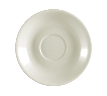 CAC China REC-36 4.5" Dia. American White Ceramic Round REC Saucer (3 Dozen Per Case)