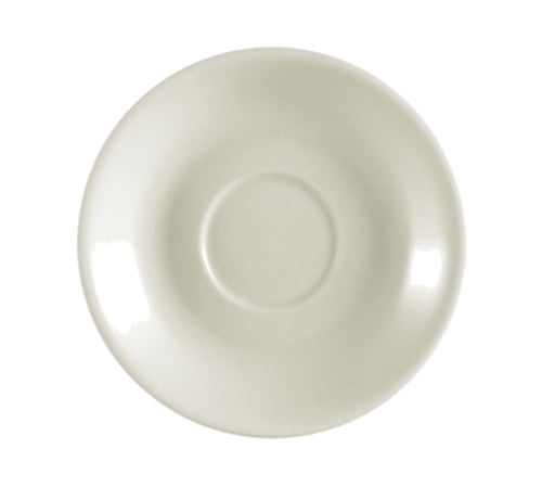 CAC China REC-36 4.5" Dia. American White Ceramic Round REC Saucer (3 Dozen Per Case)