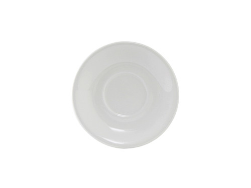 Tuxton ALE-050 5" Porcelain Porcelain White Round Demitasse Saucer (3 Dozen Per Case)