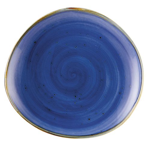 CAC China TUS-16-BLU Starry Night Blue Porcelain Round Tucson Plate (1 Dozen)