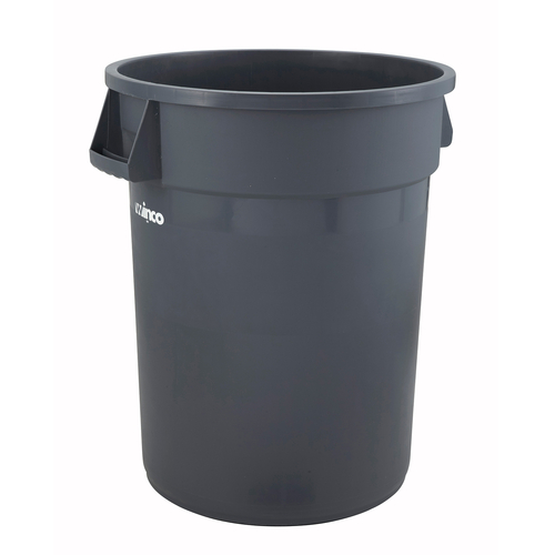 Winco PTC-44G2 44 Gal. Gray Round Heavy Duty Large Trash Can