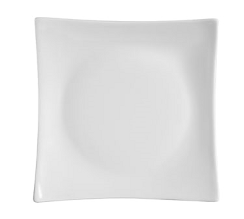 CAC China SHA-20 Super White Porcelain Square Sushia Plate (1 Dozen)