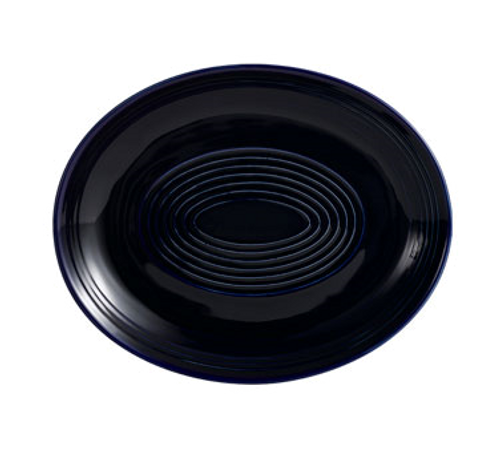 CAC China TG-13-CBU Cobalt Blue Porcelain Oval Tango Platter (1 Dozen)