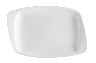 CAC China WH-13 Bone White Porcelain Rectangular White Pearl Platter (1 Dozen)
