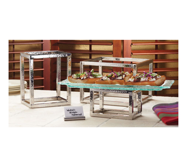 American Metalcraft HMRRSet 7.5" L x 4.63" W x 4.75" H Stainless Steel Frame Riser Set