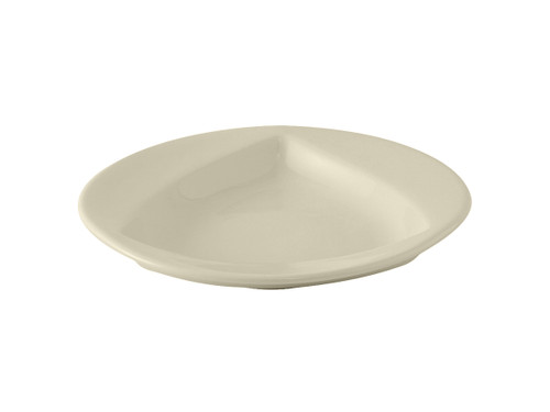 Tuxton BEZ-2006 11" 20 Oz. Ceramic American White/Eggshell Triangular Bowl (6 Each Per Case)