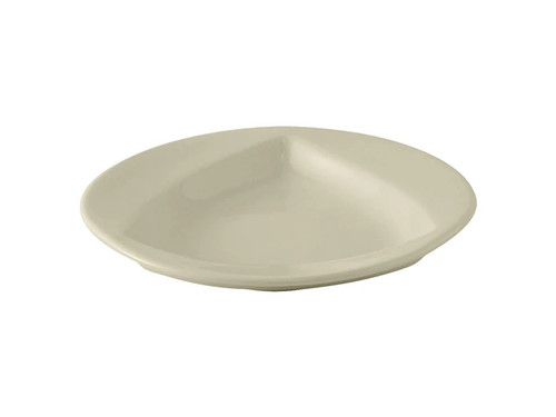 Tuxton BEZ-2006 11" 20 Oz. Ceramic American White/Eggshell Triangular Bowl (6 Each Per Case)