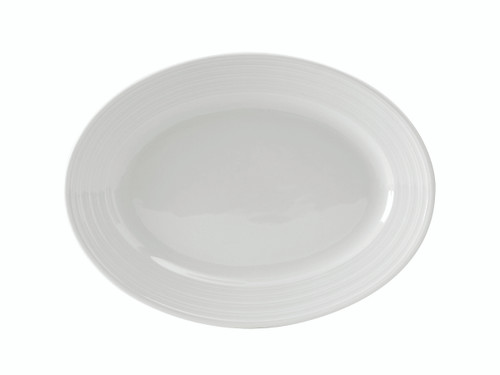 Tuxton FPH-125 Porcelain Oval / Oblong Platter (1 Dozen)