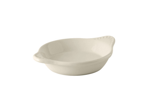 Tuxton BEN-0902 9 Oz. Ceramic American White/Eggshell Round Shirred Egg (1 Dozen)