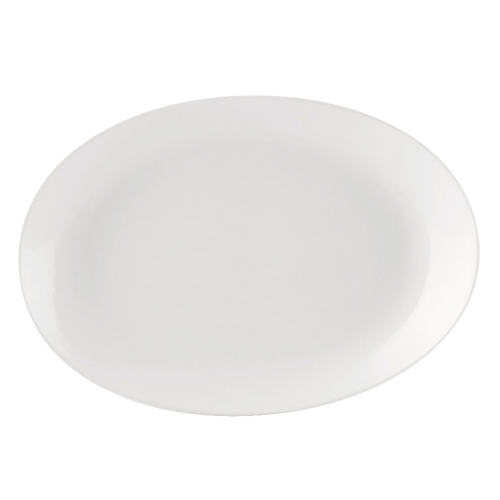 CAC China COP-514 Super White Porcelain Oval COP Platter (1 Dozen)