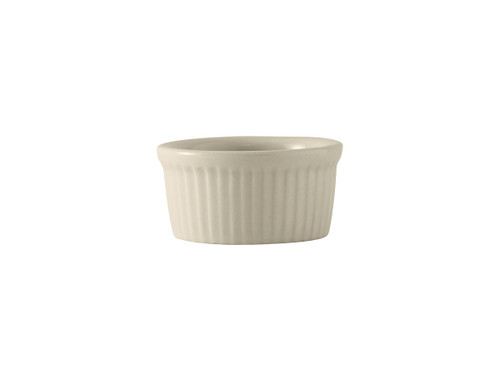 Tuxton BEX-0452 3-1/2" 4-1/2 Oz. Ceramic American White/Eggshell Round Ramekin (4 Dozen Per Case)