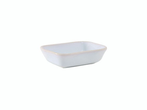Tuxton GAA-552 8 Oz. Ceramic Agave Rectangular Side Dish (2 Dozen Per Case)
