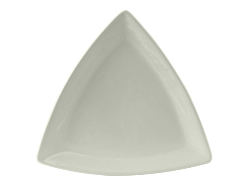 Tuxton BWZ-1108 Ceramic White Triangular Plate (1 Dozen)
