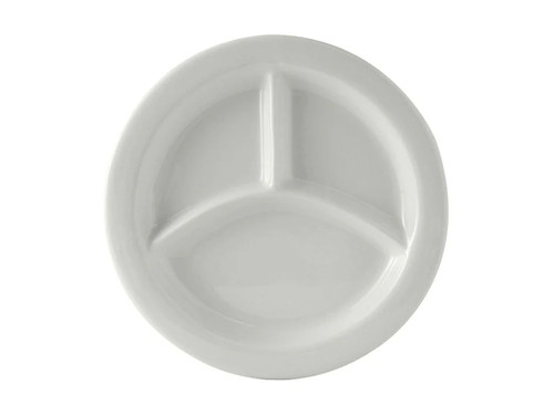 Tuxton BPA-0903 9" Porcelain Porcelain White Round Plate (1 Dozen)