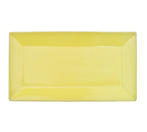 CAC China KC-14-SFL Sunflower Ceramic Rectangular Color Arts Platter (1 Dozen)