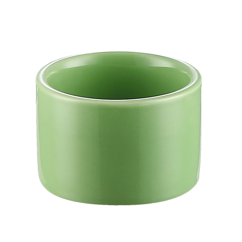 CAC China RKF-4-G 4 Oz. Green Round Fluted Ceramic RKF Ramekin (4 Dozen Per Case)
