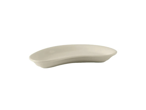 Tuxton BEZ-0862 Ceramic American White/Eggshell Crescent Plate (1 Dozen)