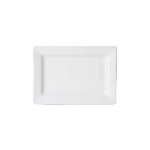 Tuxton BWH-0803 Ceramic White Rectangular Plate (1 Dozen)