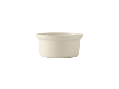 Tuxton BEB-1006 4-5/8" 7-1/2 Oz. Ceramic American White/Eggshell Round Casserole Dish (1 Dozen)