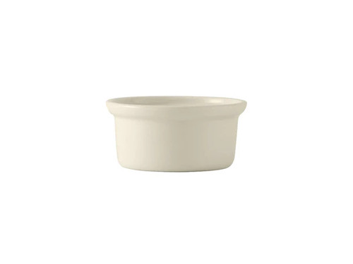 Tuxton BEB-1006 4-5/8" 7-1/2 Oz. Ceramic American White/Eggshell Round Casserole Dish (1 Dozen)