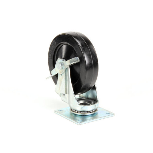 C0406 CASTER, W/5 TOP PLATE, WITH BRAKE