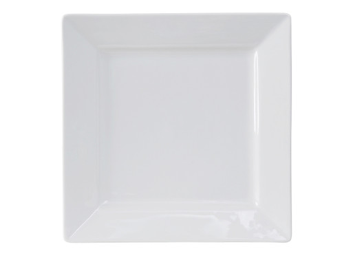 Tuxton GSP-009 Porcelain Porcelain White Square Plate (6 Each Per Case)