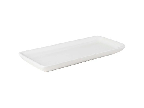 Tuxton AMU-562 Ceramic Pearl White Rectangular Platter (1 Dozen)