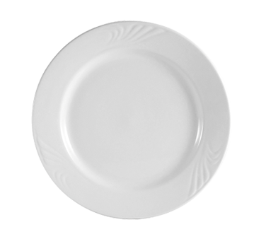CAC China RSV-16 10.25" Dia. Super White Porcelain Round Roosevelt Plate (1 Dozen)