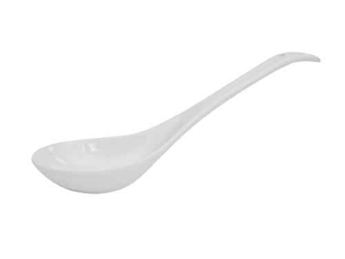 CAC China LN-SP9 1.5 Oz. Super White Porcelain Lion Head Soup Spoon (3 Dozen Per Case)