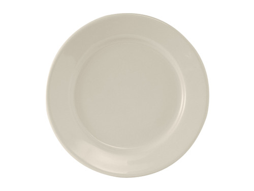Tuxton TRE-009 9" Ceramic American White/Eggshell Round Plate (2 Dozen Per Case)