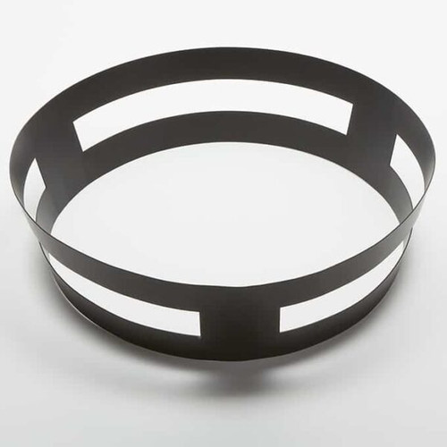 American Metalcraft GSC17 17" Dia. x 4.5" H Round Stainless Steel Black Crate Griddle Stand
