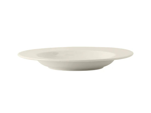Tuxton AMU-069 18-1/2 oz. 12" dia. x 1-1/2" H White Round Bowl (1 Dozen)