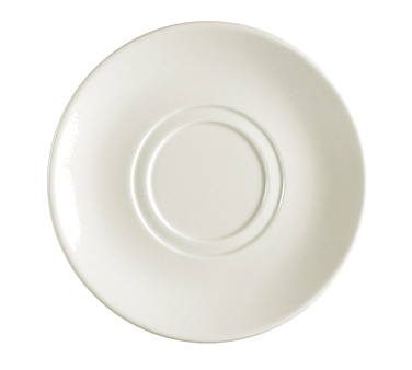 CAC China REC-57 6.88" Dia. American White Ceramic Round REC Saucer (3 Dozen Per Case)