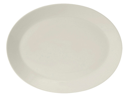Tuxton AMU-025 Ceramic Pearl White Oval Platter (6 Each Per Case)