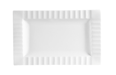 CAC China QE-12 Bone White Porcelain Rectangular QueenSquare Platter (2 Dozen Per Case)