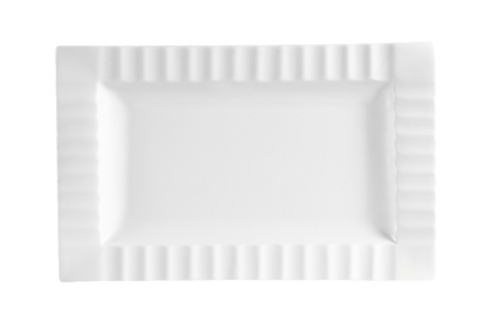 CAC China QE-12 Bone White Porcelain Rectangular QueenSquare Platter (2 Dozen Per Case)